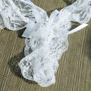 Plus size Sexy White Lace Bridal Thong